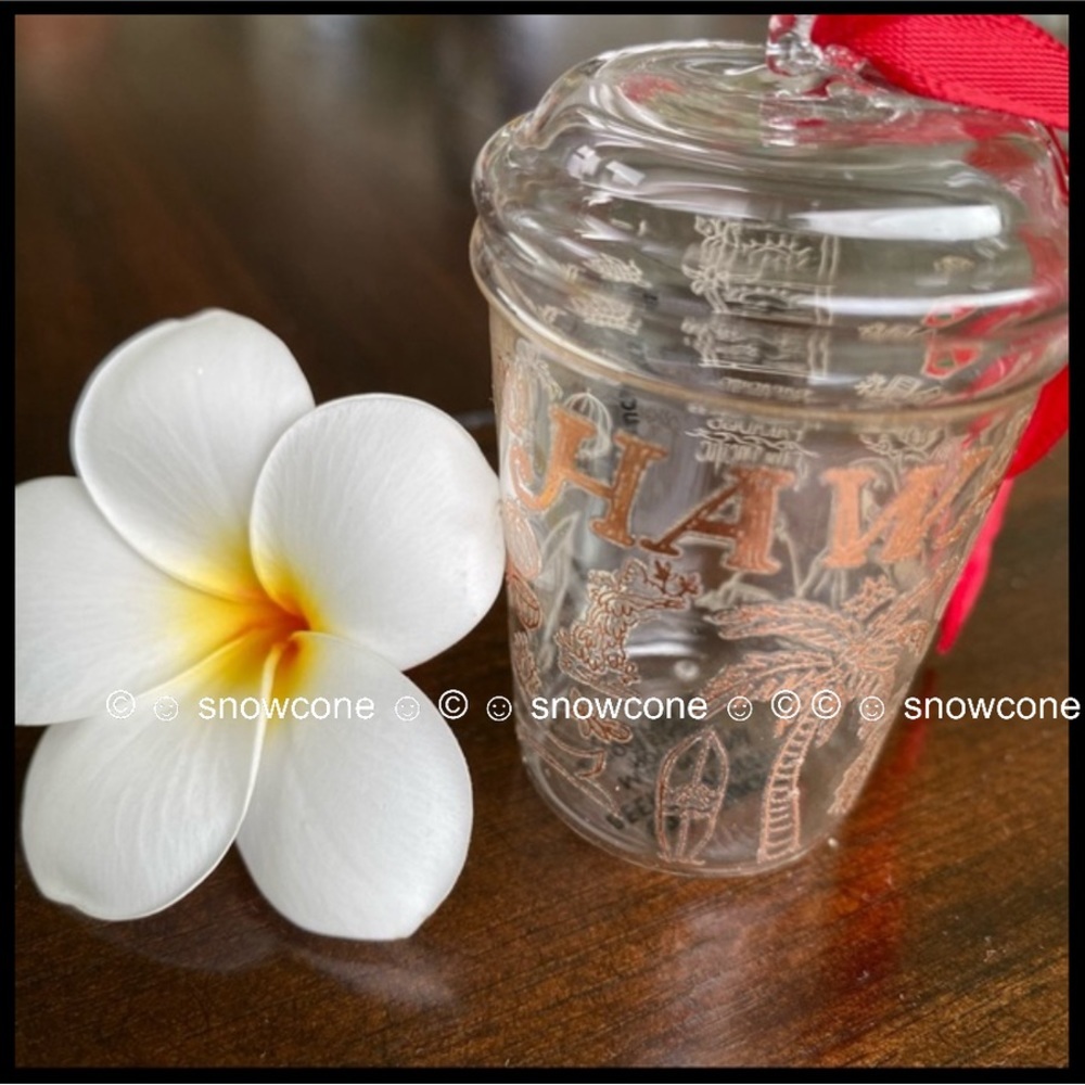 NEW Starbucks Hawaii Christmas Tumbler Glass Ornament